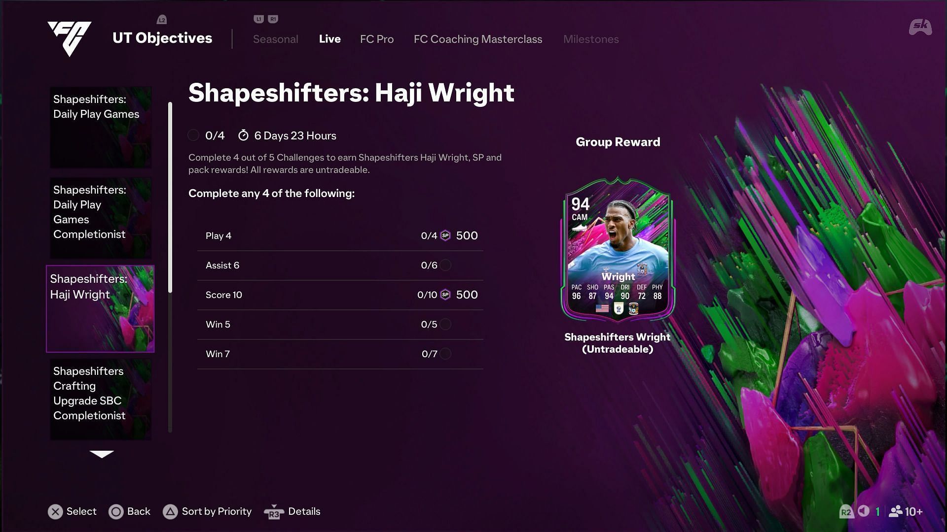 Requirements for EA FC 25 Shapeshifters Haji Wright (Image via EA Sports/SK Gaming)